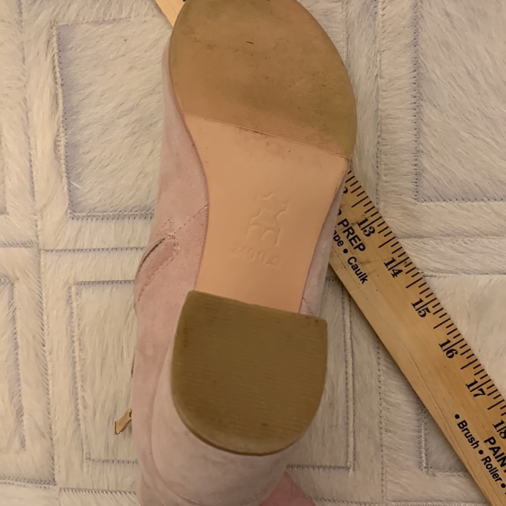 Pale pink suede boots 6.5M 2” heels. Very similiar to Christian Dior brand. - Picture 5 of 8